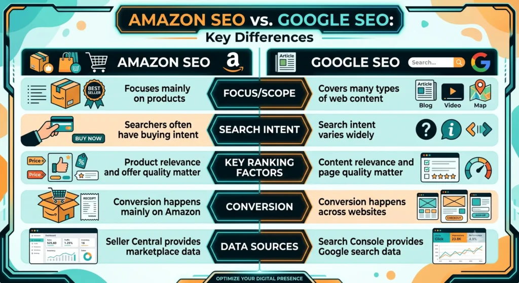 Is Amazon SEO Different From Google SEO